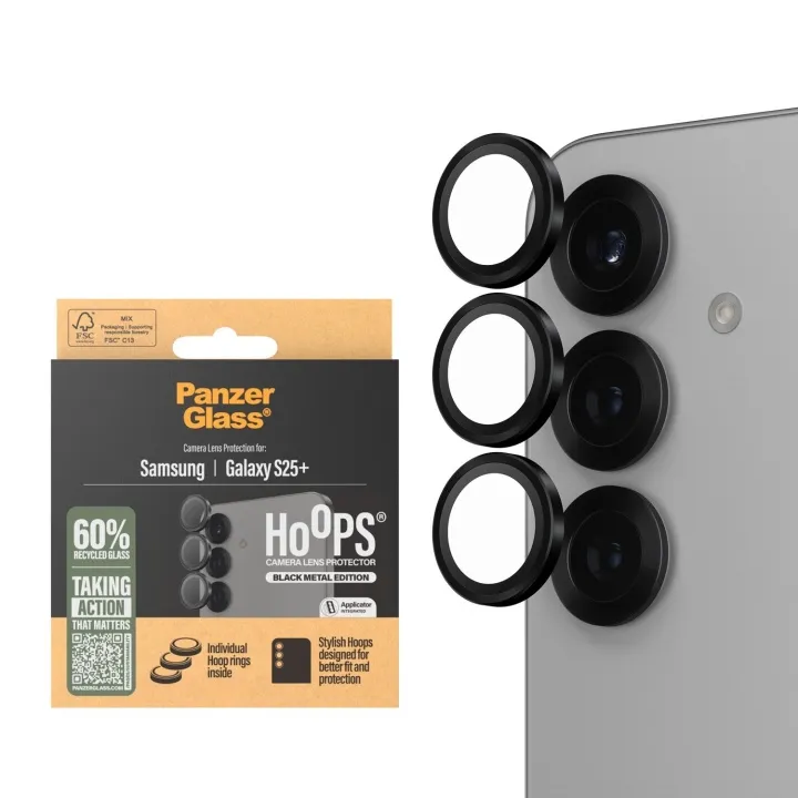 Alternativ bild 0 för PanzerGlass Hoops™ Black Lens Protector Samsung Galaxy S25+