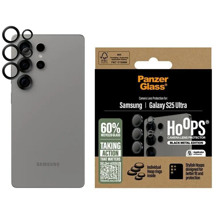 Alternativ bild 0 för PanzerGlass Hoops™ Black Lens Protector Samsung Galaxy S25 Ultra