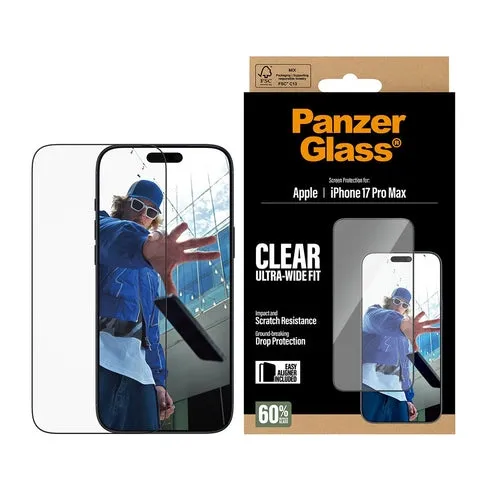 Alternativ bild 0 för PanzerGlass Screen Protector iPhone 17 Pro Max | Ultra-Wide Fit w. EasyAligner