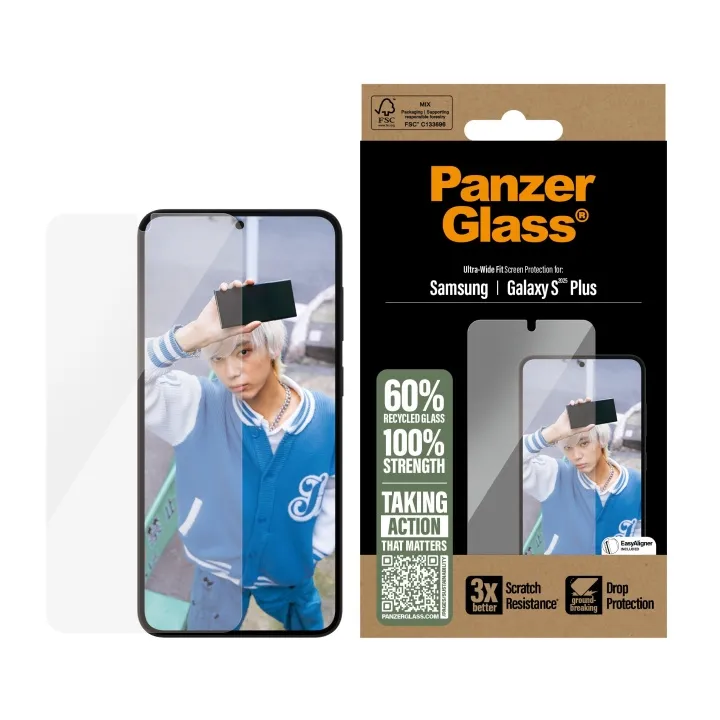 Alternativ bild 0 för PanzerGlass - Skärmskydd för mobiltelefon - ultrabred passning - glas
