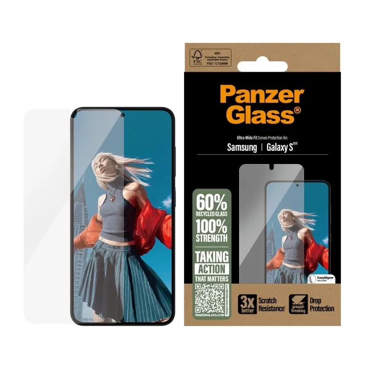 Alternativ bild 0 för PanzerGlass - Skärmskydd för mobiltelefon - ultrabred passning - glas