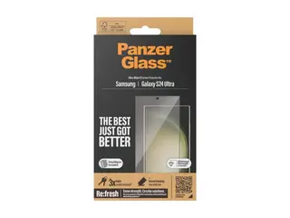 Produktfoto för PanzerGlass - Skärmskydd för mobiltelefon - ultrabred passning med EasyAligner - glas - ramfärg svart - för Samsung Galaxy S24 Ultra
