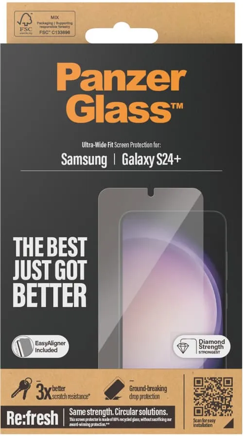 Alternativ bild 0 för PanzerGlass™ | Skärmskydd - Ultra-Wide Fit | Galaxy S24+