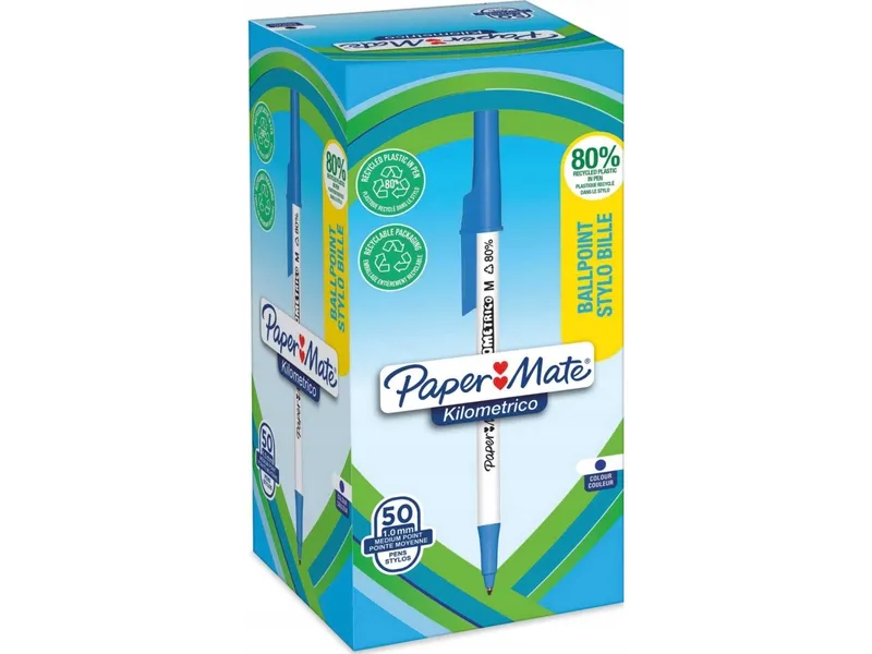 Alternativ bild 0 för Paper Mate Kulpenna recycled 1mm blå