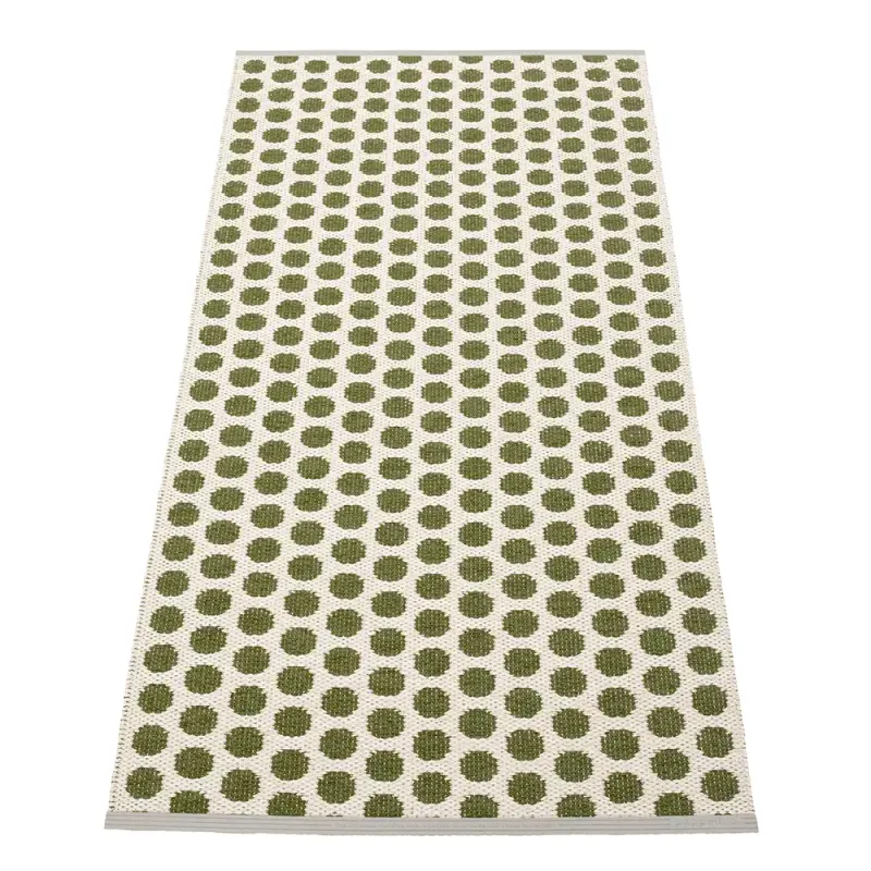 Alternativ bild 0 för Pappelina Noa matta 70 cm x 150 cm, dark olive/vanilla