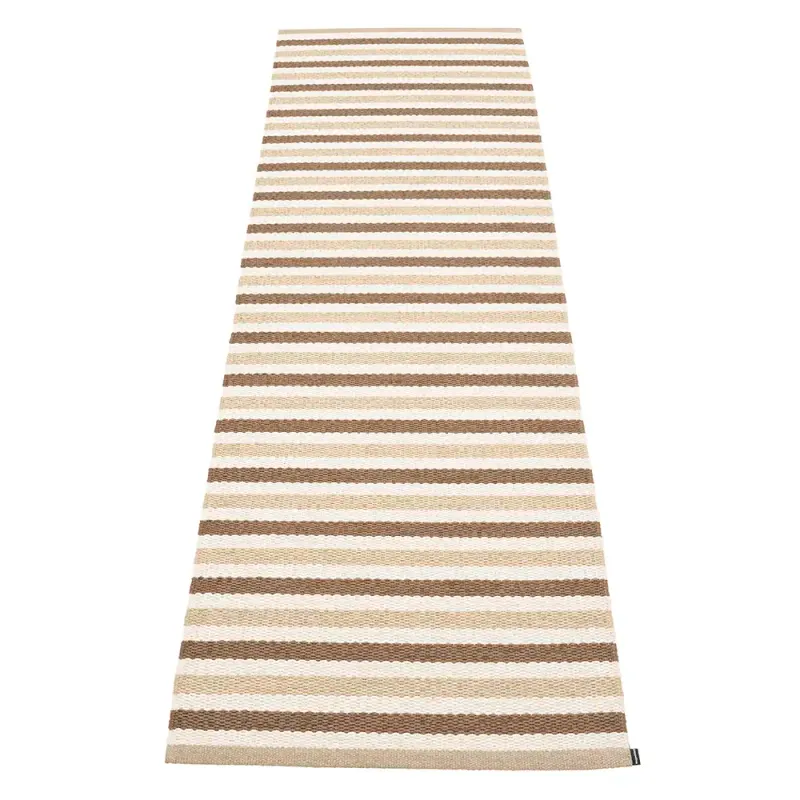 Alternativ bild 0 för Pappelina Teo matta 70 cm x 240 cm, brown/beige/vanilla