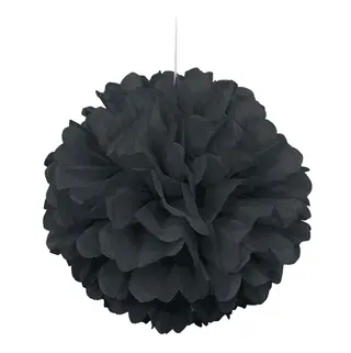 Produktfoto för Pappers-puff svart 40 cm