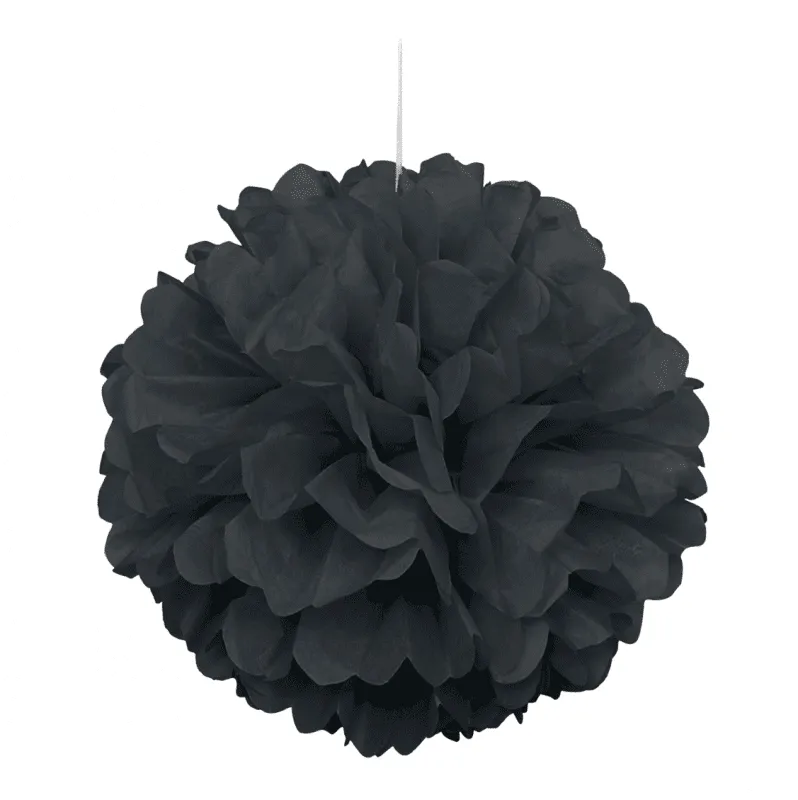 Alternativ bild 0 för Pappers-puff svart 40 cm