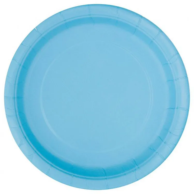 Alternativ bild 0 för Pappersassiette Ljusblå 18cm 8-pack