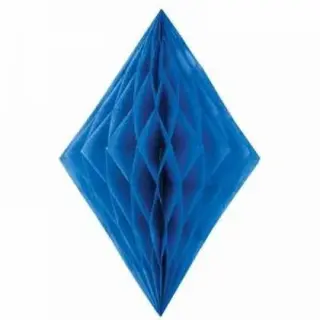 Produktfoto för Pappersdekoration diamant blå 35 cm