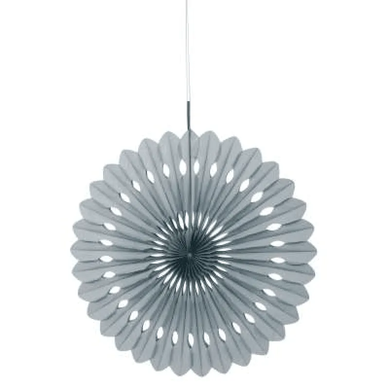 Alternativ bild 0 för Pappersdekoration solfjäder silver 40 cm