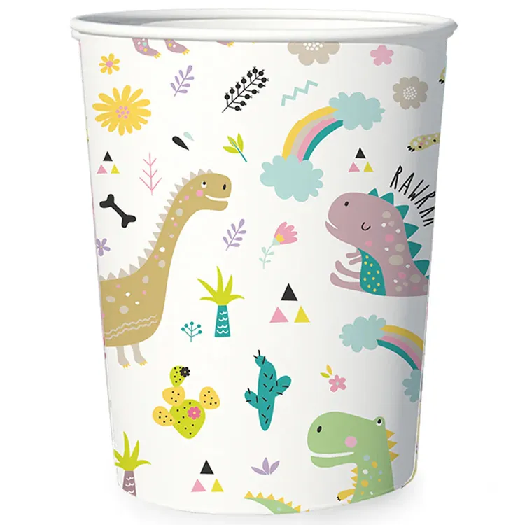 Alternativ bild 0 för Pappersmuggar Dinosaurier 220ml 6-pack