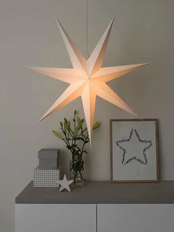 Alternativ bild 0 för Pappersstjärna 78cm (Vit)