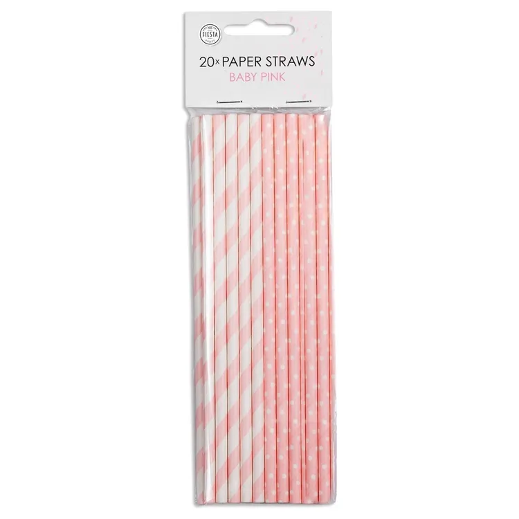 Alternativ bild 0 för Papperssugrör Babyrosa 20-pack