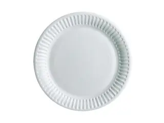 Produktfoto för Papperstallrik Huhtamaki, Ø 15 cm, förpackning med 100 stycken.