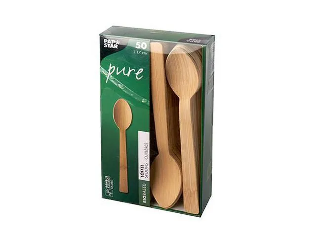 Alternativ bild 0 för PAPSTAR Bestick Sked bambu 17cm