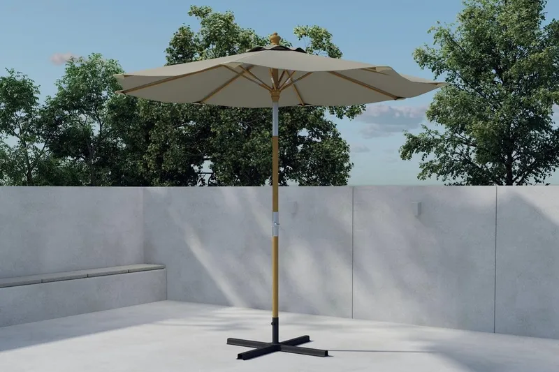Bild 1 för Parasoll Cerox 270 cm Utomhus - Beige