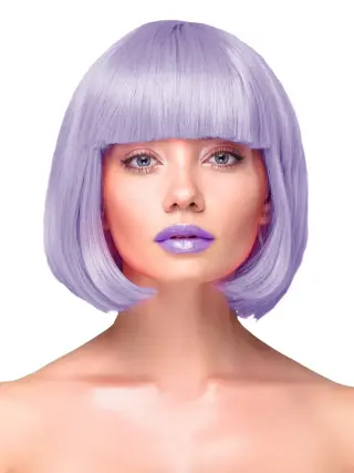 Produktfoto för Party Wig Short Straight Purple Hair Peruk