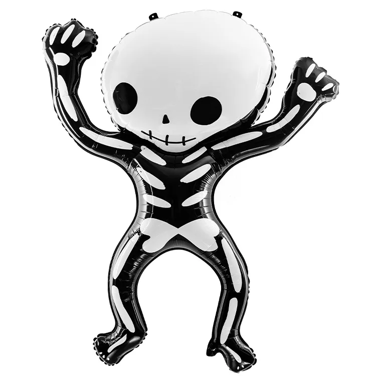 Alternativ bild 0 för PartyDeco FB45, Leksaksballong, Folie, Svart, Vit, Bild, Halloween, Universal