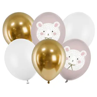 Produktfoto för PartyDeco SB14P-315-000-6, Toy balloon, Latex, Multifärg, Temafest, Rund, 8 År