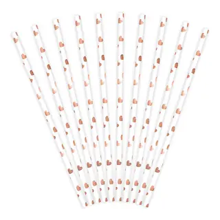 Produktfoto för PartyDeco SPP7M-019RJ, Rose Gold, Vit, papper, 195 mm, 10 styck, 72 mm, 270 mm