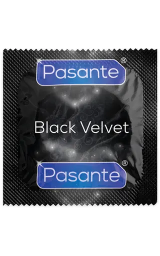 Produktfoto för PASANTE BLACK VELVET SVARTA KONDOMER - 1ST