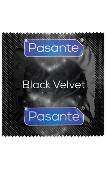 Alternativ bild 0 för PASANTE BLACK VELVET SVARTA KONDOMER - 1ST
