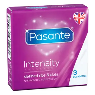 Produktfoto för Pasante Ribs &amp; Dots condoms 3st