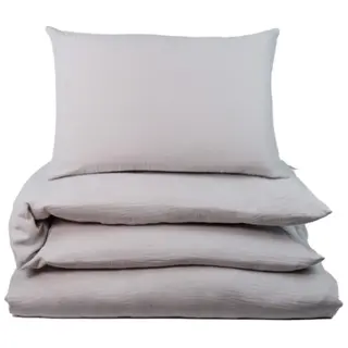Produktfoto för Påslakan Säng Muslin Greige