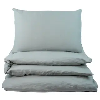 Produktfoto för Påslakan Spjälsäng Muslin Frosty Green