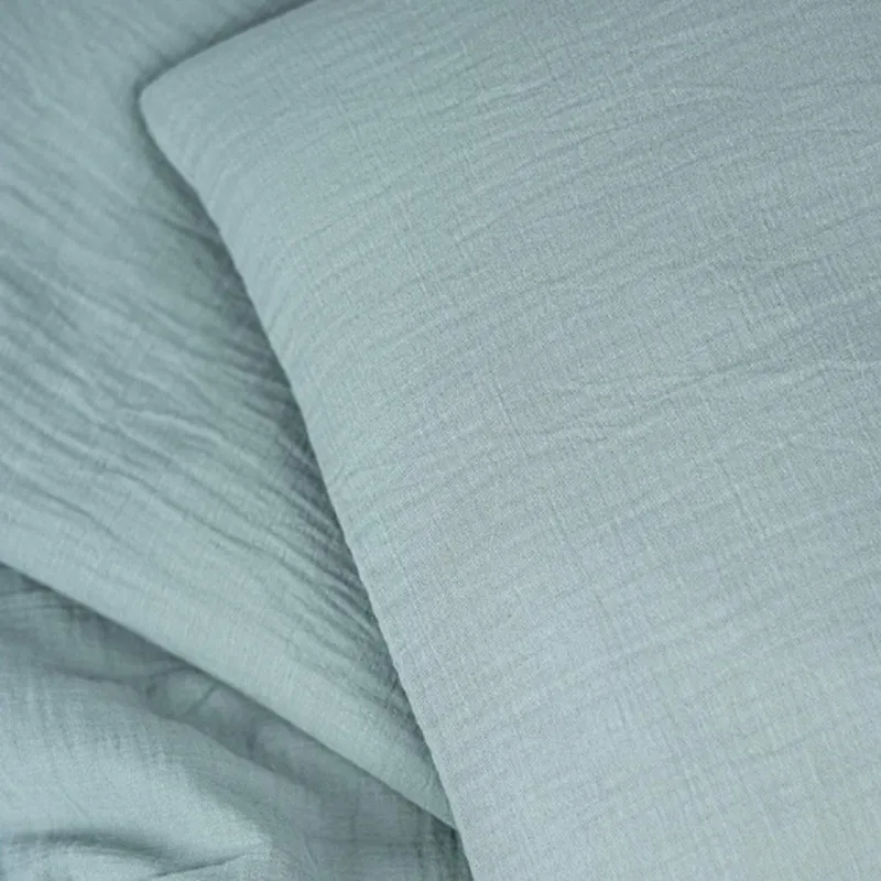 Bild 2 för Påslakan Spjälsäng Muslin Frosty Green