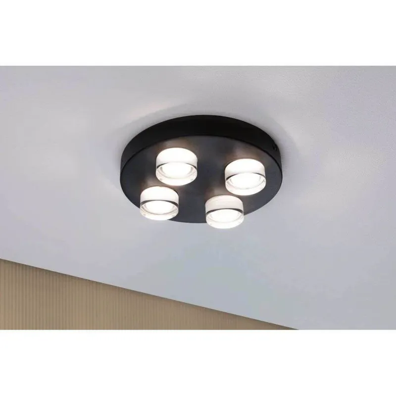Bild 2 för Paulmann Kame, 4 lampor, LED, 3000 K, 2000 LM, IP44, Svart