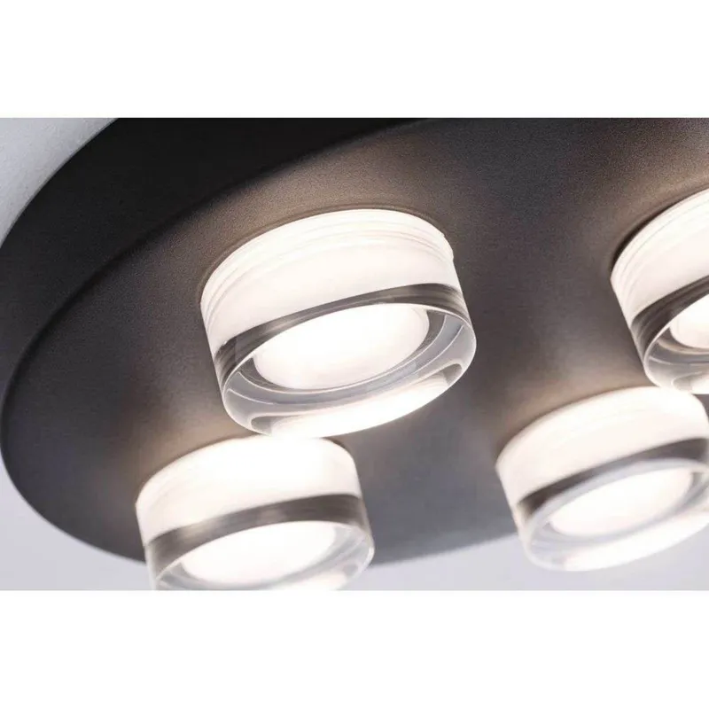 Bild 3 för Paulmann Kame, 4 lampor, LED, 3000 K, 2000 LM, IP44, Svart