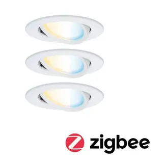 Produktfoto för Paulmann - Nova Coin Recessed Plafond 3pcs. Ø84 TW Matt White