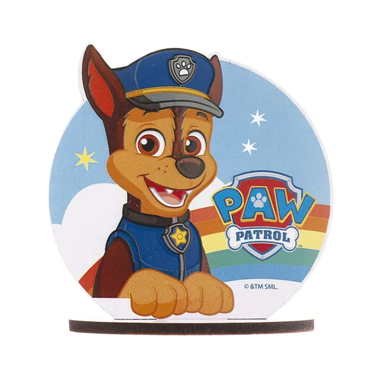 Alternativ bild 0 för Paw Patrol Chase Tårtdekoration i Trä