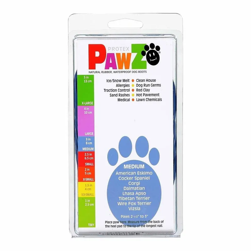 Bild 2 för Pawz Rubber Dog Boots - 12-pack	M, Blå, Blå, M