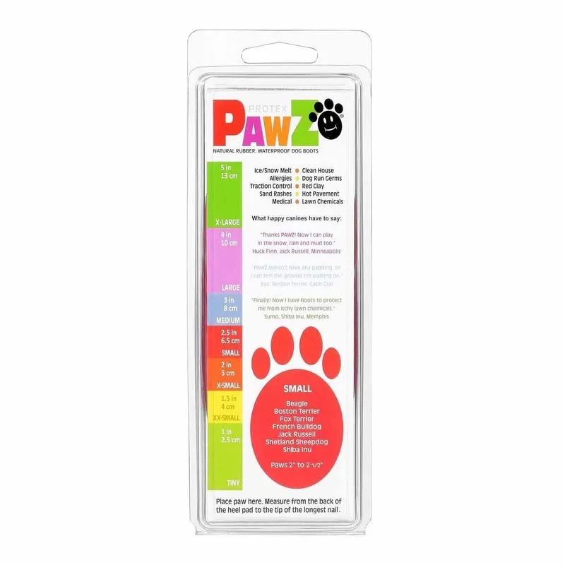 Bild 2 för Pawz Rubber Dog Boots - 12-pack	S, Röd, Röd, S