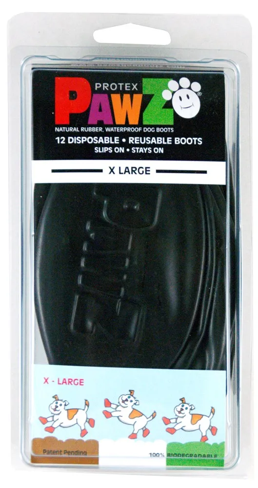 Alternativ bild 0 för Pawz Rubber Dog Boots - 12-pack	XL, Svart, Svart, XL