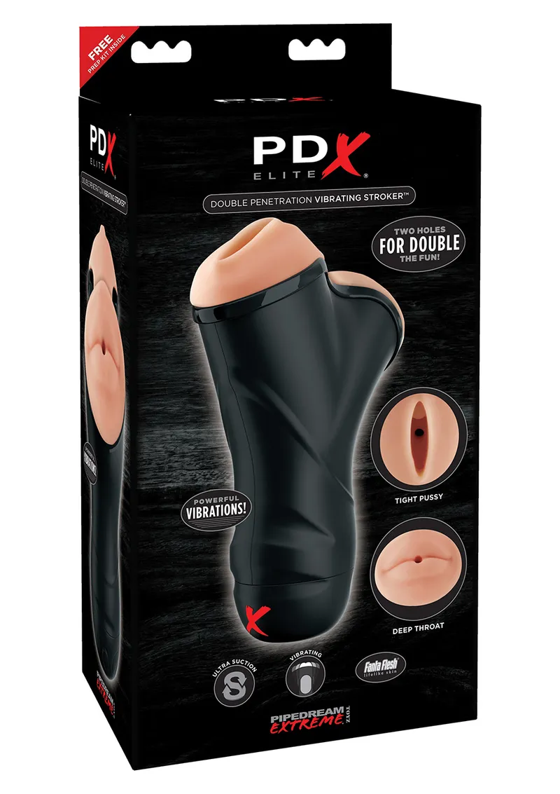 Bild 2 för PDX Elite Double Penetration Vibrating Stroker