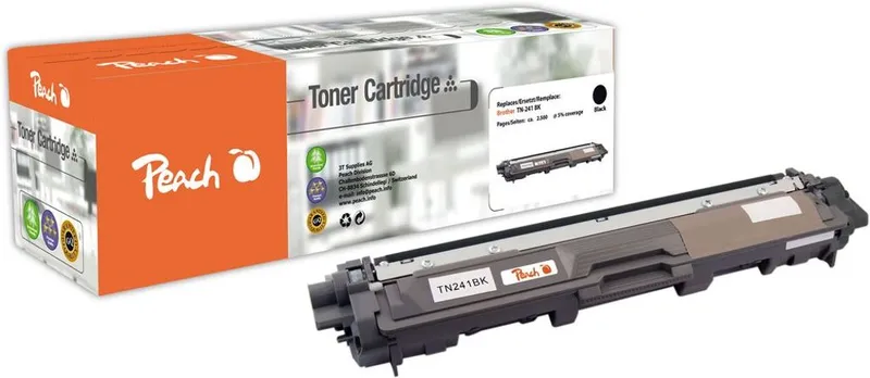 Alternativ bild 0 för Peach-lasertoner som passar till TN-241 Lasertoner svart för Brother