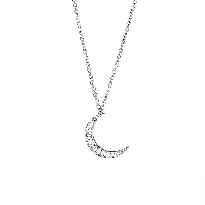 Alternativ bild 0 för Pencez Moon & Stars Halsband Vitguld 40-45 cm