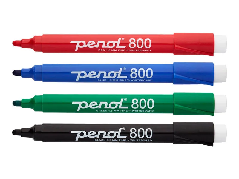 Alternativ bild 0 för PENOL Whiteboardpenna 800 rund sorterade färger