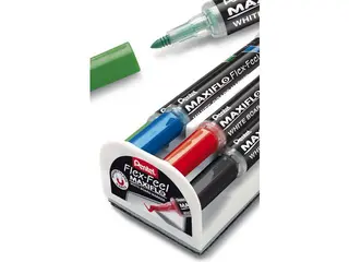 Produktfoto för Pentel Whiteboardtorkare Flex inkl 4 pennor