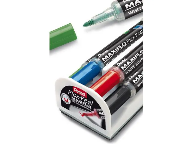 Alternativ bild 0 för Pentel Whiteboardtorkare Flex inkl 4 pennor
