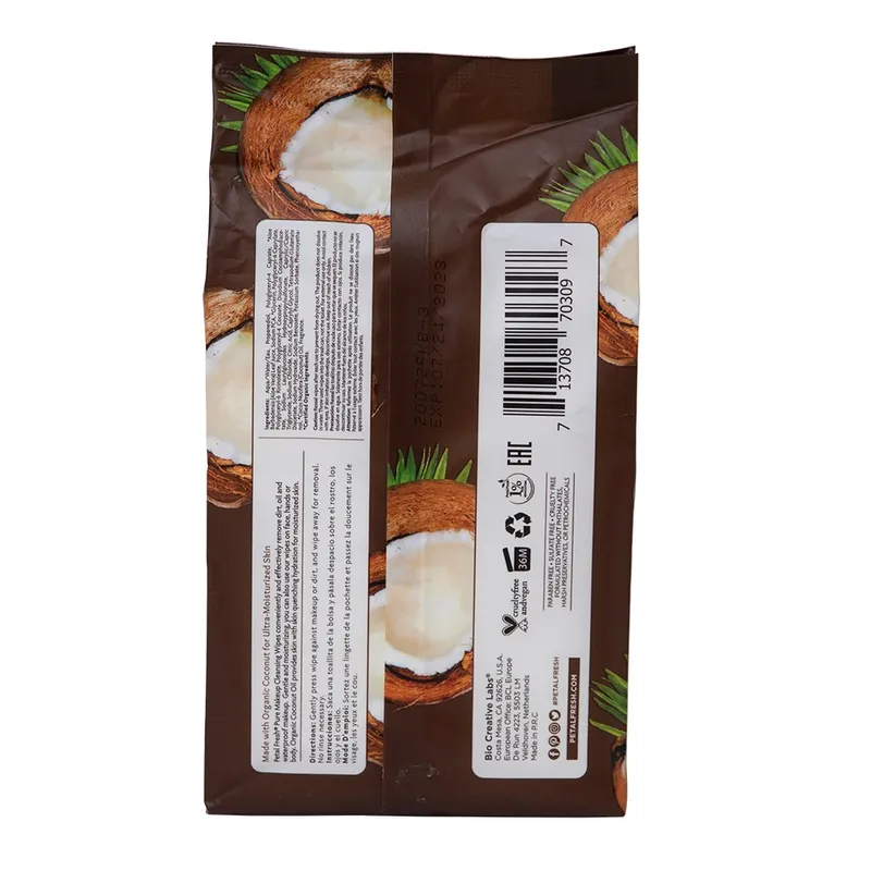 Bild 2 för Petal Fresh Pure Coconut Makeup Removing Wipes
