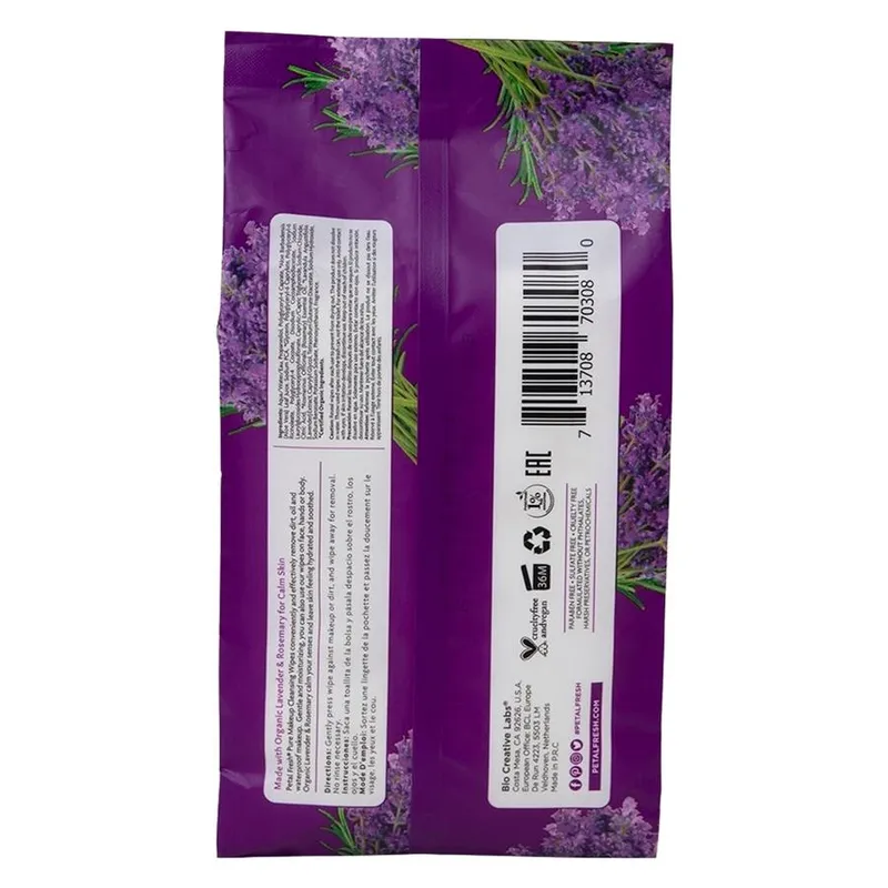 Bild 2 för Petal Fresh Pure Lavender & Rosemary Makeup Removing Wipes
