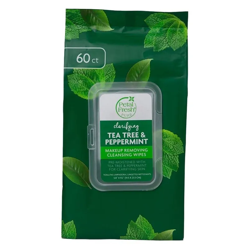 Bild 1 för Petal Fresh Pure Tea Tree & Peppermint Makeup Removing Wipes