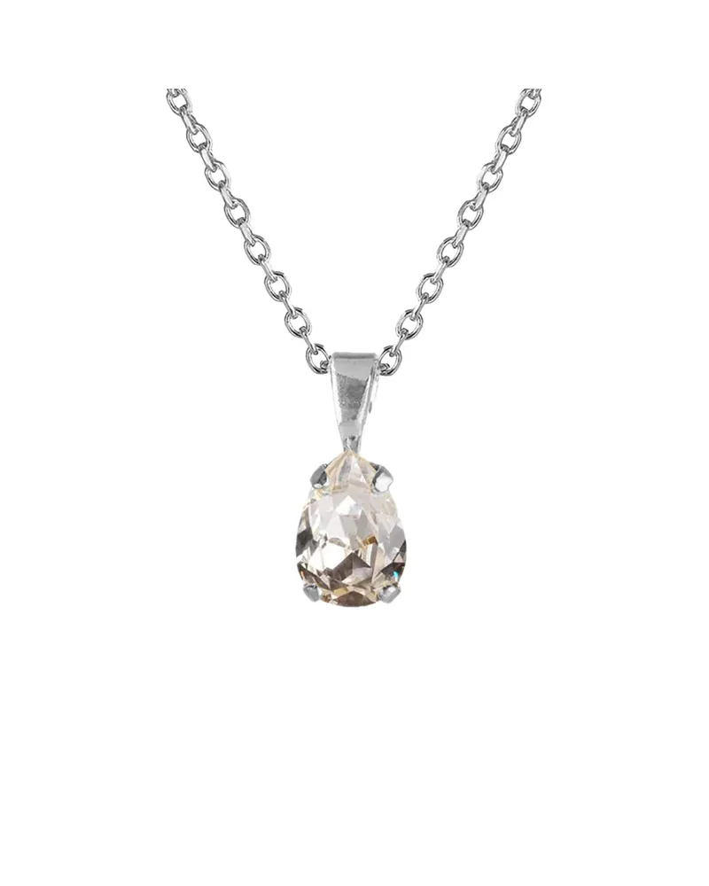 Bild 2 för Petite Drop halsband crystal rhodium
