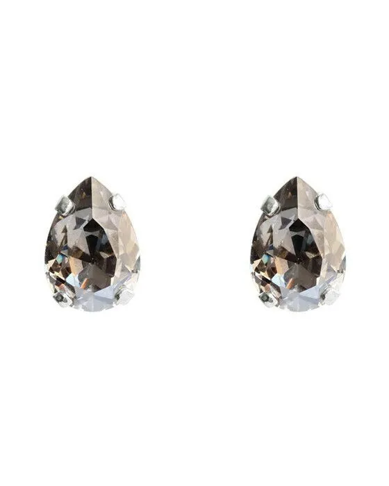Bild 1 för Petite Drop Stud örhängen black diamond rhodium