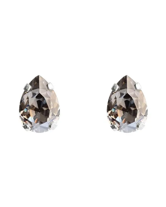Bild 2 för Petite Drop Stud örhängen black diamond rhodium